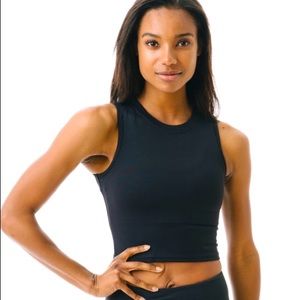 Zyia Black High-Neck Stronger tank, size XS.